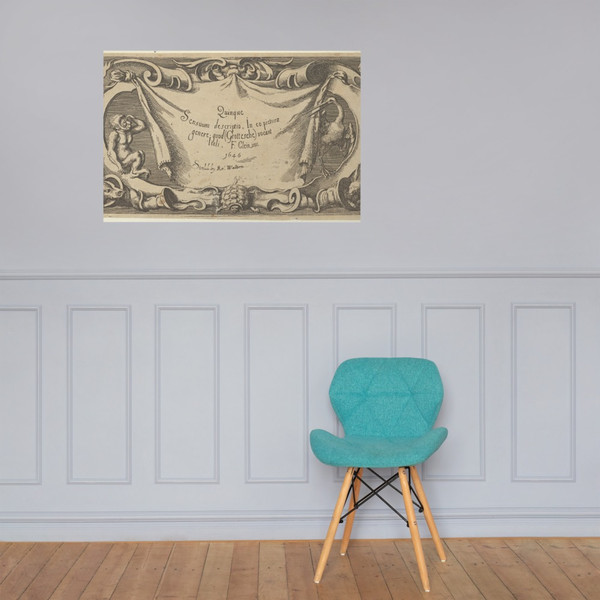 Title Plate, from Quinque Sensuum - Franz Cleyn - ca. 1655 - Photo Paper Poster Museum quality 7724856