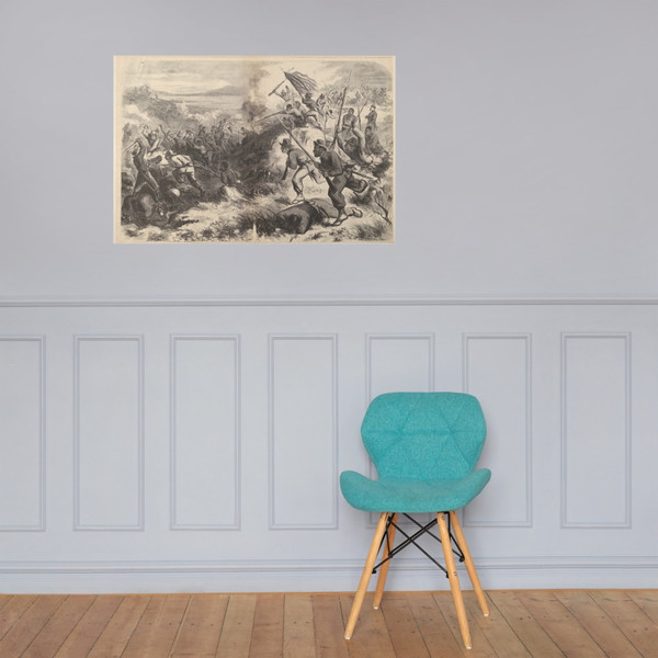 A Negro Regiment in Action (from Harper's Weekly) - Thomas Nast - March 14, 1863 - Paper Poster Museum quality 7740443