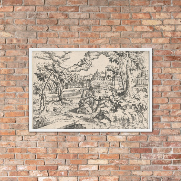 Vertumnus and Pomona - Anonymous, French, 16th century - ca. 1550-55 - Matte Paper Framed Poster Museum quality 7725261