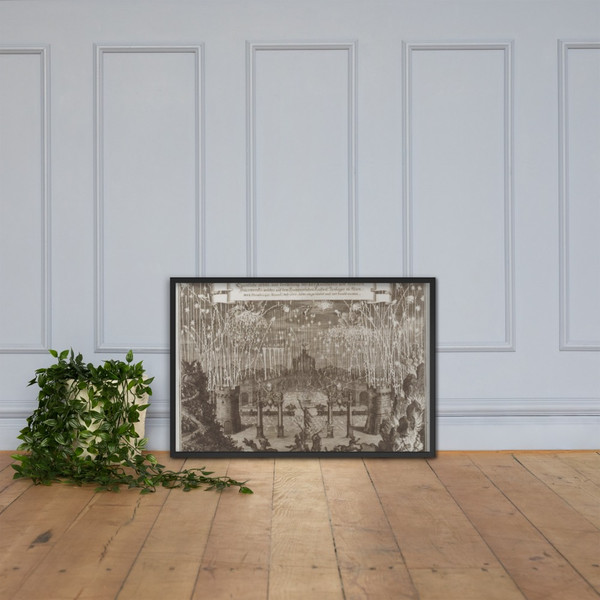 Birth and Christening of Frederick, Duke of Württemberg, Stuttgart, March 17, 1616 - Matthäus Merian the Elder - 17th century - Photo Paper Framed Poster Museum quality 7743473