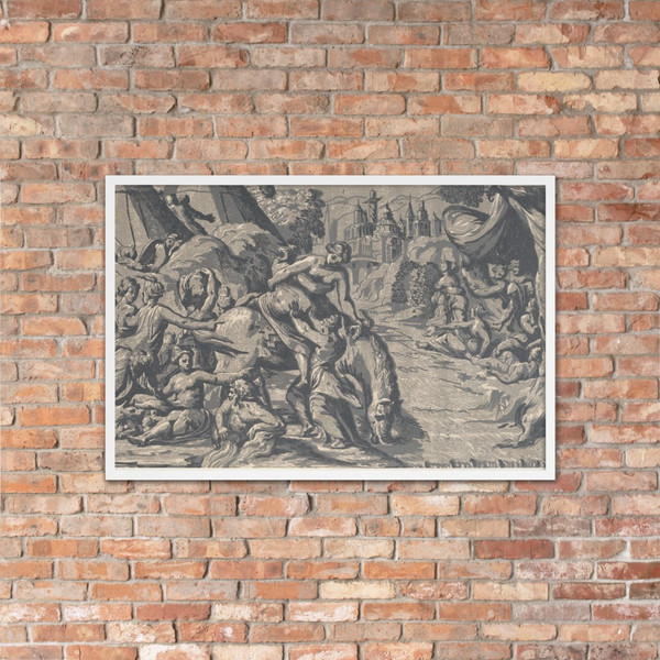 The escape of Cloelia - Niccolò Vicentino - 1540–50 - Photo Paper Framed Poster Museum quality 7705427