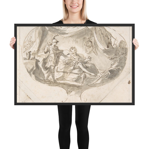 Alexander the Great and King Poros - Martin Altomonte - n.d. - Matte Paper Framed Poster Museum quality 7747468