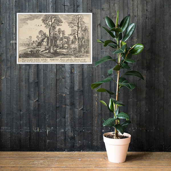 March - Wenceslaus Hollar - 1628–29 - Matte Paper Framed Poster Museum quality 7738686