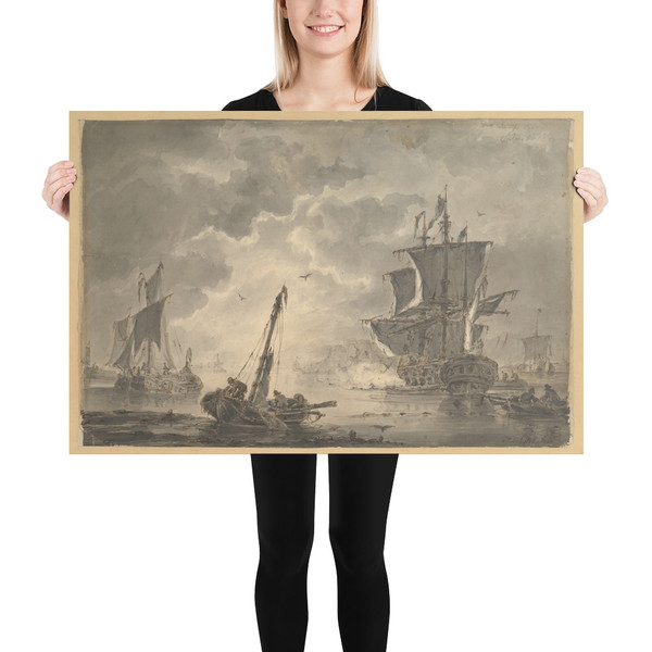 Marine, the Cannon Shot - Johannes Christiaan Schotel - Photo Paper Poster Museum quality 7743504