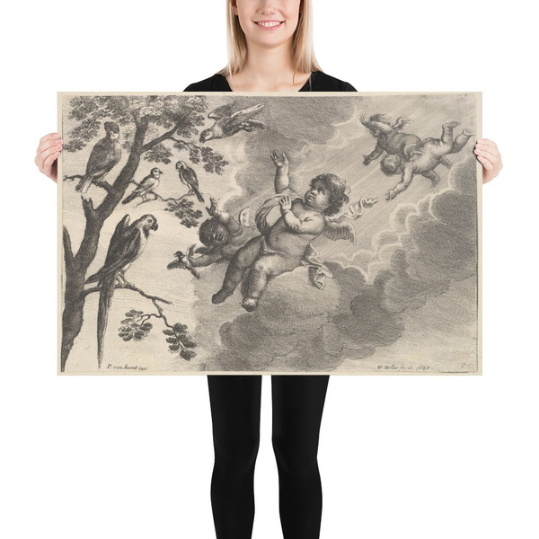 Air (The Four Elements) - Wenceslaus Hollar - 1647 - Paper Poster Museum quality 7742102