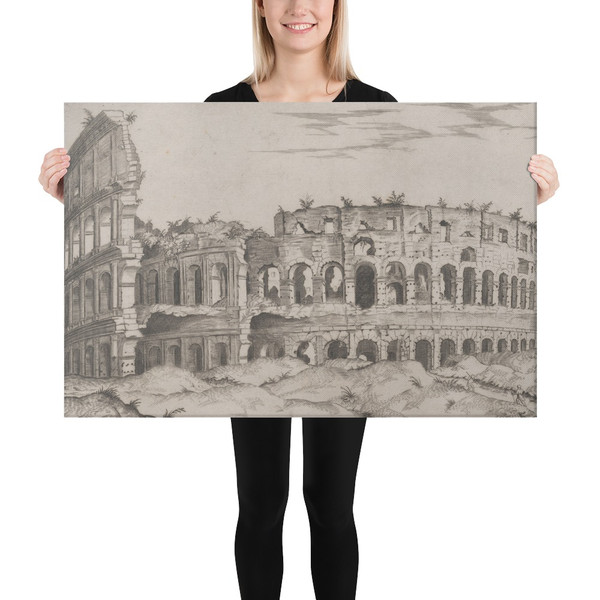 Speculum Romanae Magnificentiae: The Colosseum - Anonymous - 16th century - Canvas Museum quality 7719915