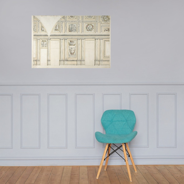 Design for the Interior of a Gallery of a Palace - Leonardo Marini - 1760–97 - Paper Poster Museum quality 7744752