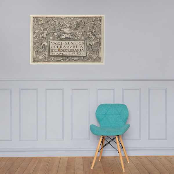 Title Page, from Varii Generis Opera Aurifabris Necessaria - Paul Birckenhultz - ca. 1600 - Photo Paper Poster Museum quality 7725161