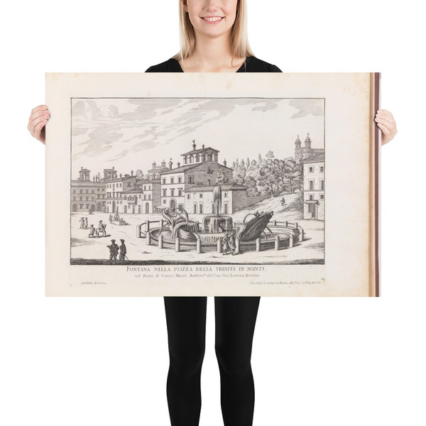 La Fontane di Roma nelle Piazze e Luoghi Publici della Città (...), part 1 - Giovanni Battista Falda - 1691 or after - Photo Paper Poster Museum quality 7738435