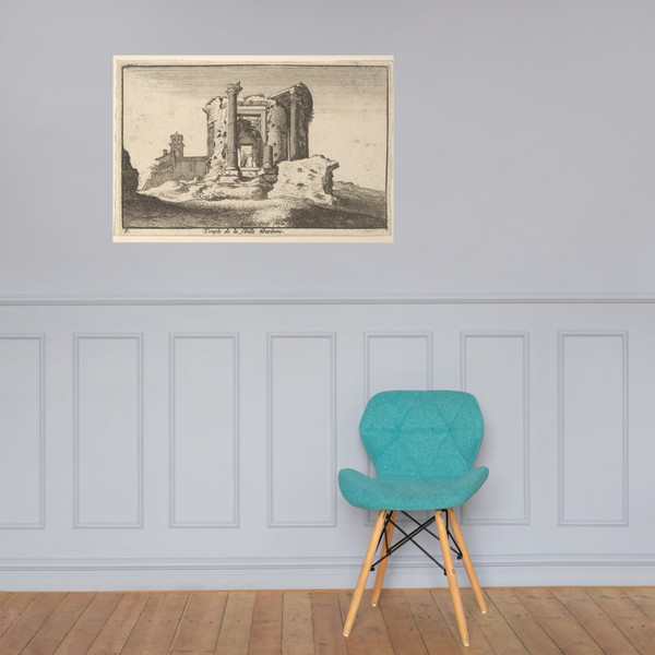 Temple of the Tiburtine Sybil - Wenceslaus Hollar - 1650 - Photo Paper Poster Museum quality 7740100