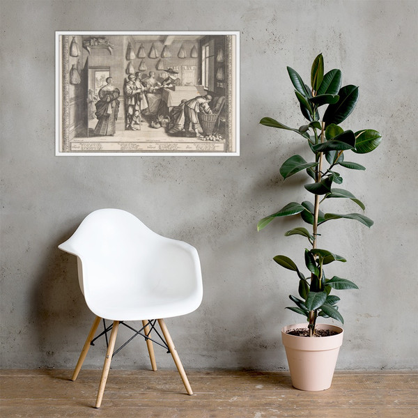 Employment Bureau - Abraham Bosse - ca. 1633 - Matte Paper Framed Poster Museum quality 7739553