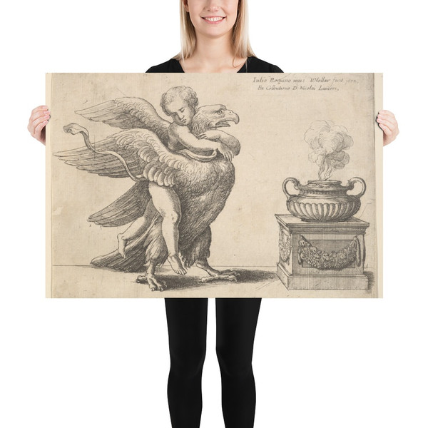 Cupid and an eagle - Wenceslaus Hollar - 1652 - Paper Poster Museum quality 7741158