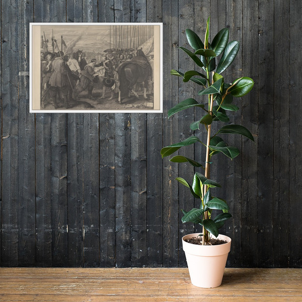 The Surrender at Breda or 'Las Lanzas' (The Lances), after Velázquez - Bartolomé Maura - 1876 - Matte Paper Framed Poster Museum quality 7741794