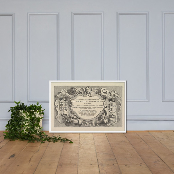 Title to the Entry into Hemissem - Wenceslaus Hollar - 1650 - Photo Paper Framed Poster Museum quality 7723954