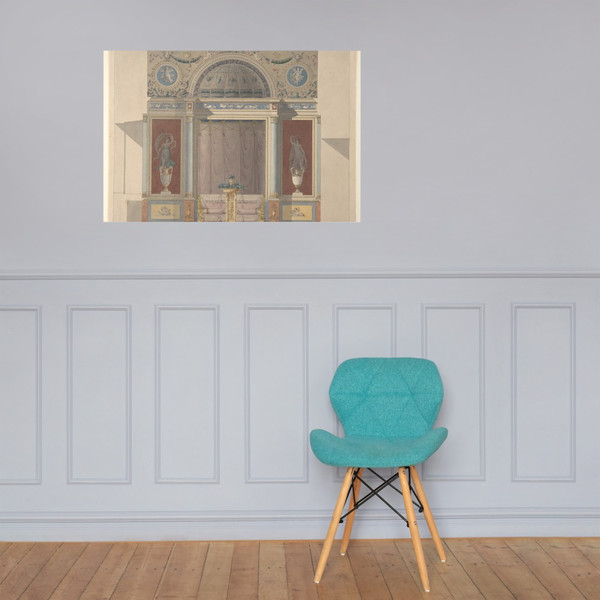 Study for an Arched Alcove with a Canapé - Anonymous, French, 19th century - ca. 1804–10 - Paper Poster Museum quality 7743672