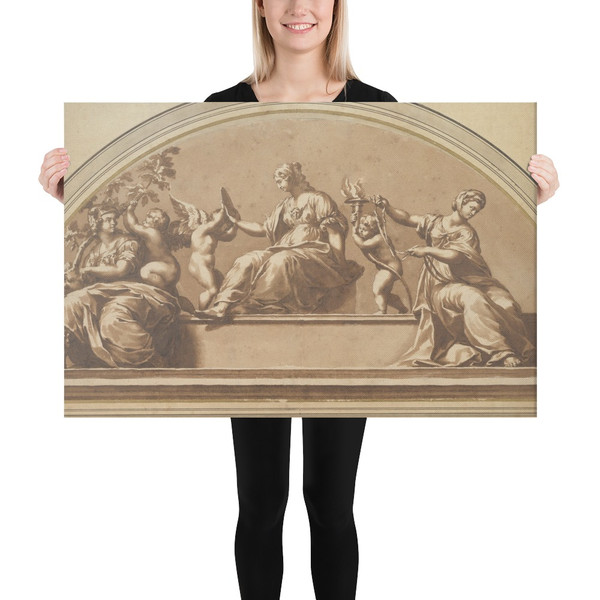 The Three Virtues (after Raphael) - Jan de Bisschop - ca. 1665 - Canvas Museum quality 7744245