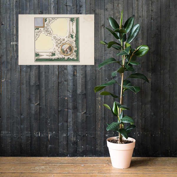 Design for Ceiling Decoration - Anonymous, Italian, 19th century - 1850–70 - Paper Poster Museum quality 7739614