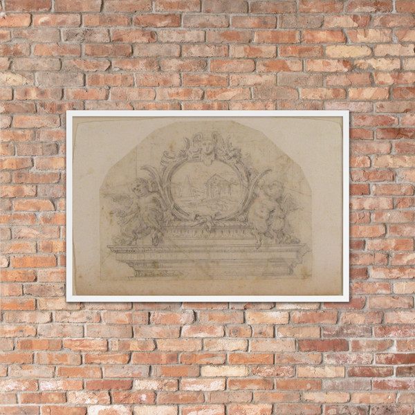 Ornamental Design - Anonymous, French, 18th century - 18th century - Matte Paper Framed Poster Museum quality 7743629