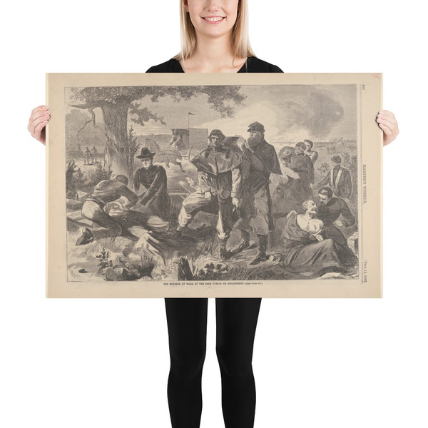 The Surgeon at Work at the Rear During an Engagement (Harper's Weekly, Vol. VII) - Winslow Homer - July 12, 1862 - Photo Paper Poster Museum quality 7747336