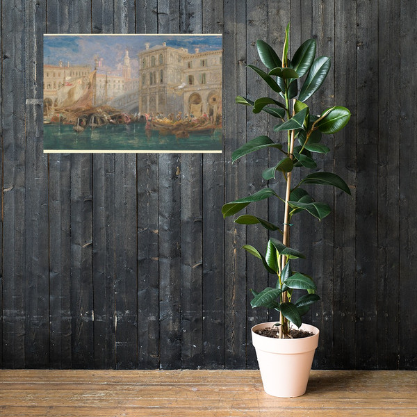 The Orange Market, Venice - James Holland - 1867 - Paper Poster Museum quality 7743492