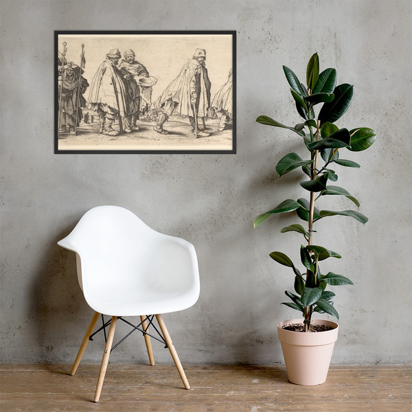 Eight Beggars - Wenceslaus Hollar - 1630 - Matte Paper Framed Poster Museum quality 7739954