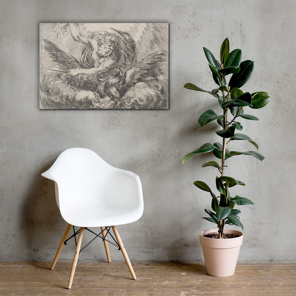 Jupiter, from 'Game of Mythology' (Jeu de la Mythologie) - Stefano della Bella - 1644 - Canvas Museum quality 7705131