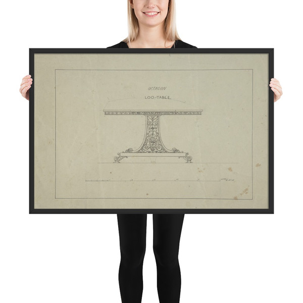 Design for Loo-Table - Robert William Hume - 1835–1900 - Matte Paper Framed Poster Museum quality 7724177