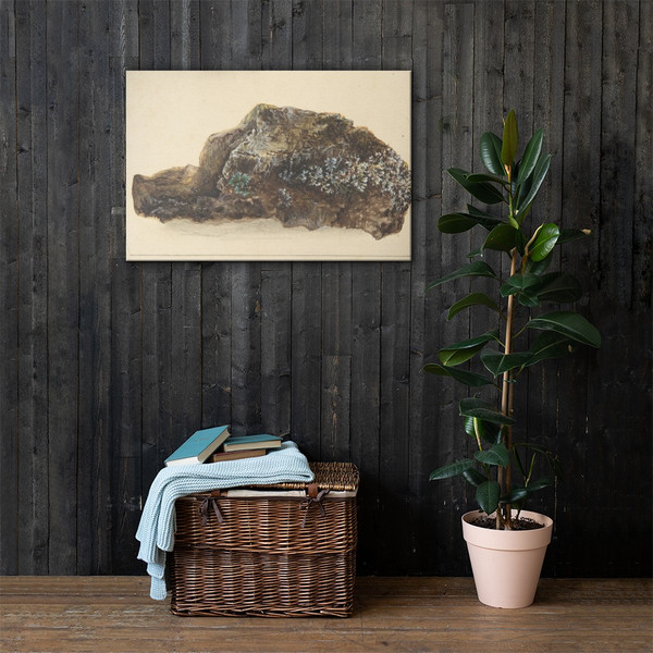 Study of a Rock - Anonymous, British, early 19th century - early 19th century - Canvas Museum quality 7744295