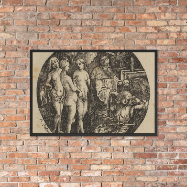 Judgment of Paris - Alois Petrak - 19th century - Matte Paper Framed Poster Museum quality 7740033