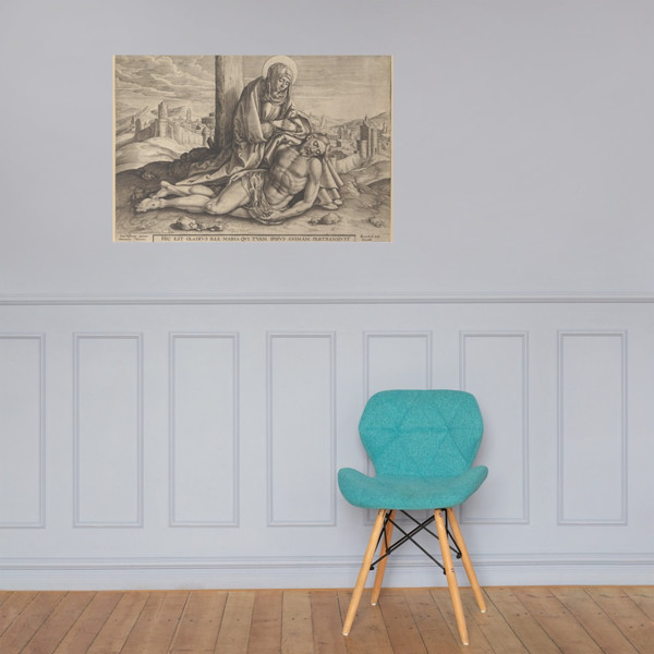 Pieta - Hieronymus (Jerome) Wierix - Photo Paper Poster Museum quality 7742008