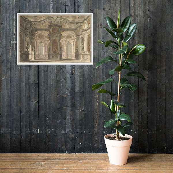 Design for an Opera Set, a Congress of Cupids - Carlo Zucchi the Younger - 18th century - Matte Paper Framed Poster Museum quality 7741957