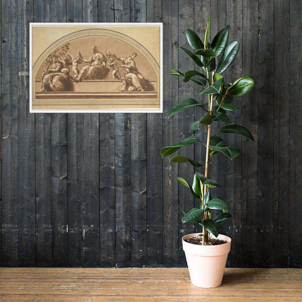 The Three Virtues (after Raphael) - Jan de Bisschop - ca. 1665 - Photo Paper Framed Poster Museum quality 7744260