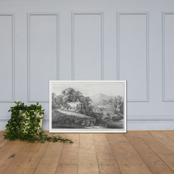 The Old Chapel at Châtillon-d'Azergues - Jean Jacques de Boissieu - 1799 - Photo Paper Framed Poster Museum quality 7745831