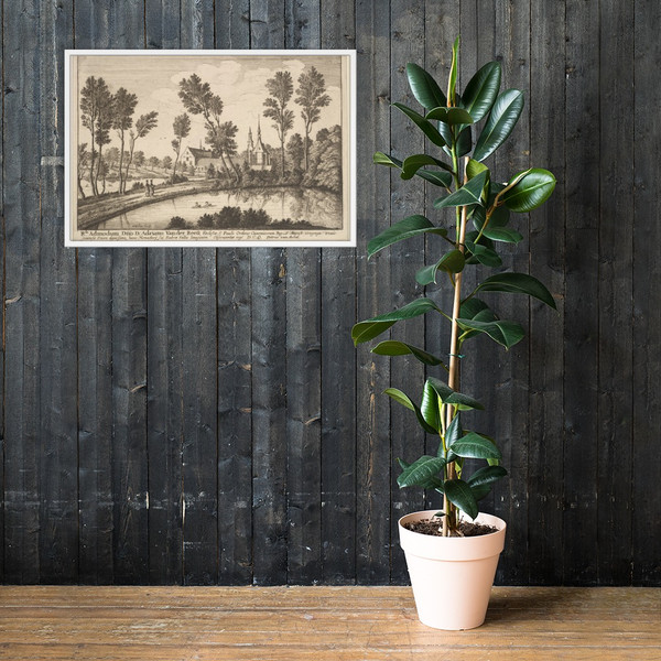 Rothendael Abbey - Wenceslaus Hollar - 1648 - Photo Paper Framed Poster Museum quality 7740175