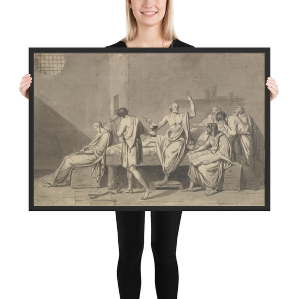 The Death of Socrates - Jacques Louis David - ca. 1782 - Photo Paper Framed Poster Museum quality 7748791