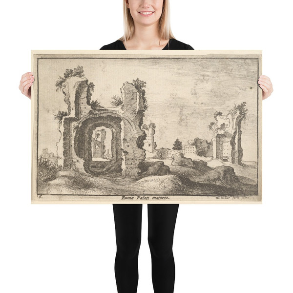 Palati maioris (Palatine Palace, Rome) - Wenceslaus Hollar - 1650 - Paper Poster Museum quality 7740008