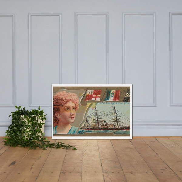 Navigazione Generale Italiana, from the Ocean and River Steamers series (N83) for Duke brand cigarettes - W. Duke, Sons & Co. - 1887 - Photo Paper Framed Poster Museum quality 7737678