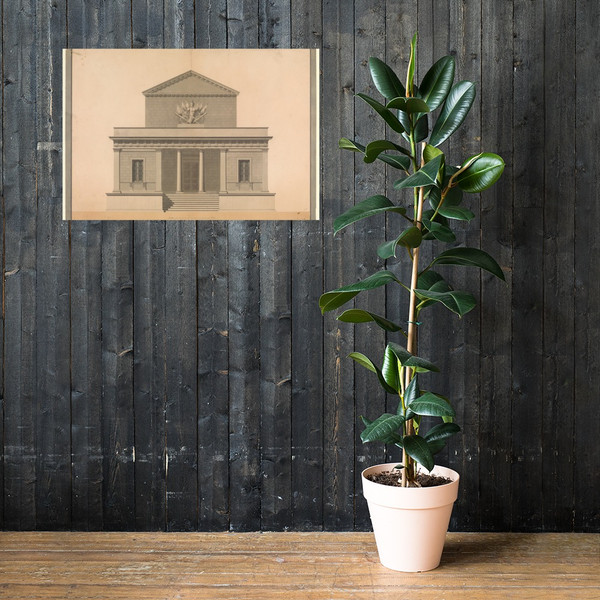 Design for the Facade of an Arsenal. - C. Pompetti - 1837 - Paper Poster Museum quality 7739703