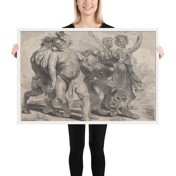 Drunkeness of Bacchus - Jonas Suyderhoef - 1630–77 - Matte Paper Framed Poster Museum quality 7741524