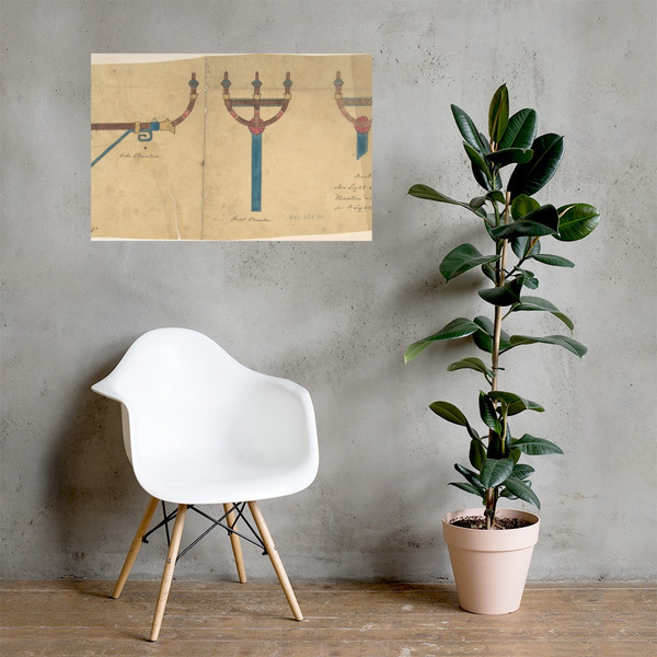 Design for Church Lights or Standards - Richardson Ellson & Co. - ca. 1880 - Photo Paper Poster Museum quality 7724352