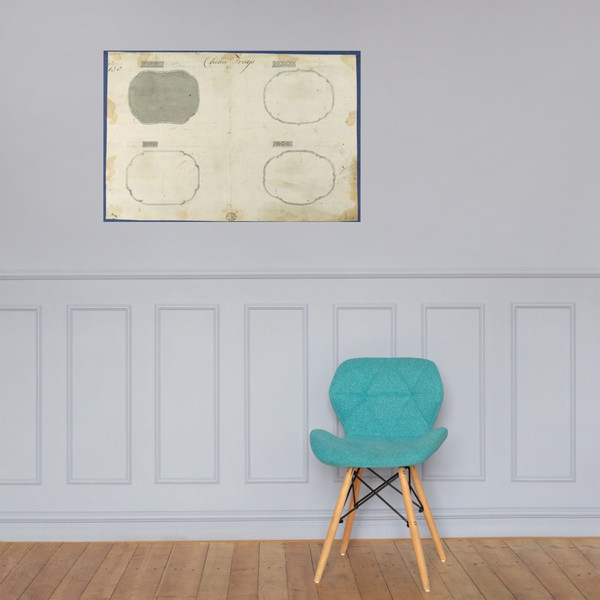 China Trays, from Chippendale Drawings, Vol. II - Thomas Chippendale - 1754 - Paper Poster Museum quality 7724603