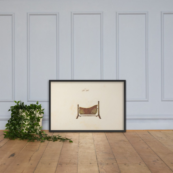 Design for a Firescreen (?) - Anonymous, French, 19th century - 19th century - Matte Paper Framed Poster Museum quality 7740529