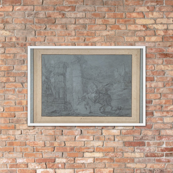 The Flight into Egypt - François Le Moyne - early 18th century - Matte Paper Framed Poster Museum quality 7798127