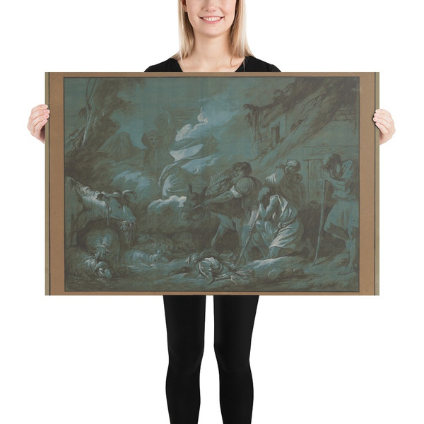 Annunciation to the Shepherds - Jean Jacques Lagrenée - 1775 - Paper Poster Museum quality 7798395