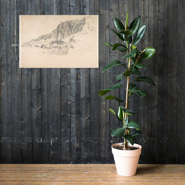 Cliffs of Malbec at Mont-Dore, the Auvergne - Théodore Rousseau - ca. 1830 - Photo Paper Poster Museum quality 7796117