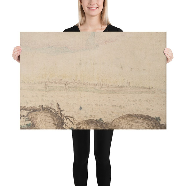 Three Men and a Dog on a Hill - Ercole Bazicaluva - 1600–1638 - Canvas Museum quality 7794841