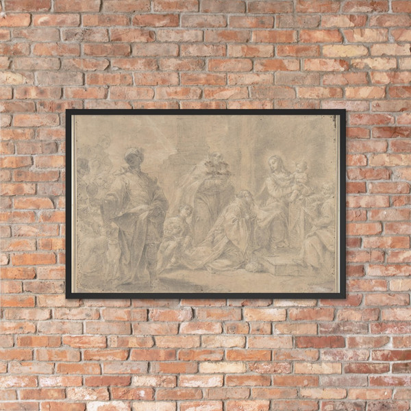 Adoration of the Magi - Ercole Graziani the Younger - 1688–1765 - Matte Paper Framed Poster Museum quality 7795807