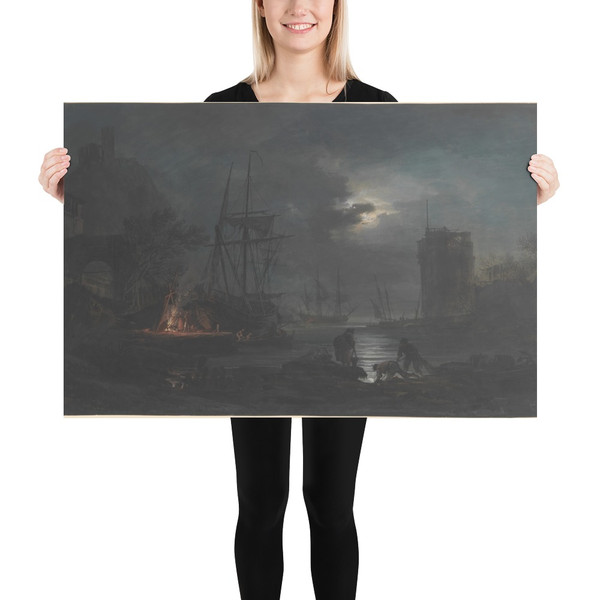 Moonlight - Joseph Vernet - n.d. - Paper Poster Museum quality 7794758