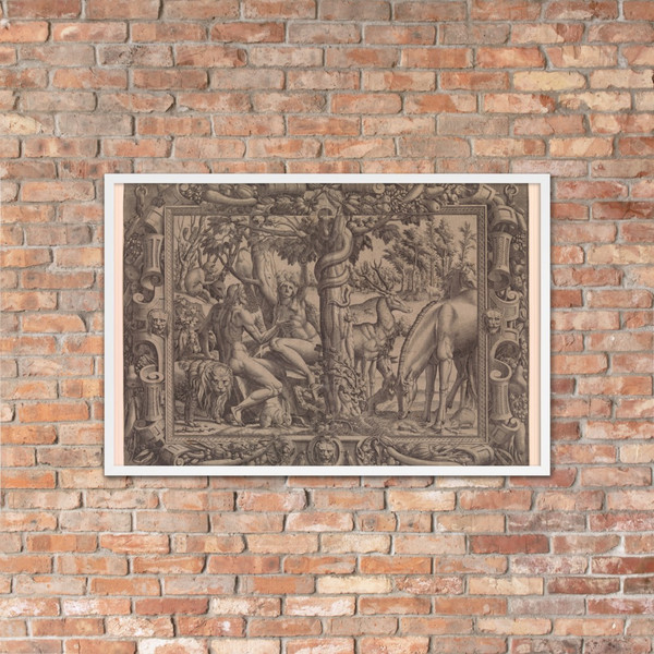 The Temptation of Eve - Jean Mignon - 1535–55 - Matte Paper Framed Poster Museum quality 7799639