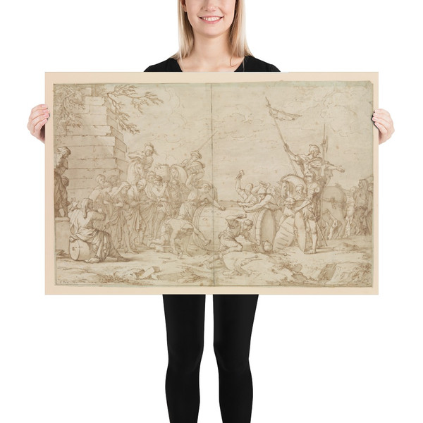 Death of Regulus - Salvator Rosa - 1615–73 - Paper Poster Museum quality 7796604